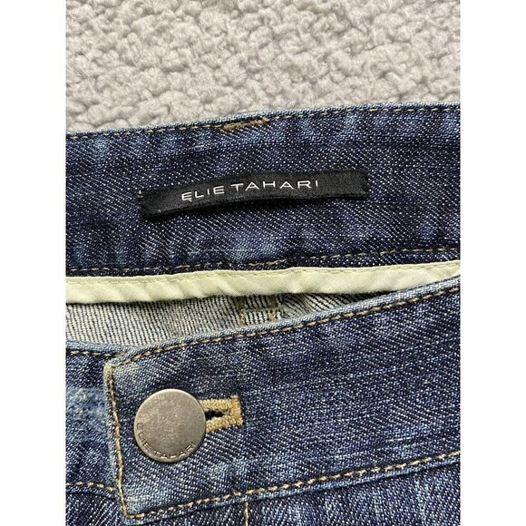 Elie Tahari jeans womens 12 Wide Straight Leg 5 Pocket - Picture 2 of 9